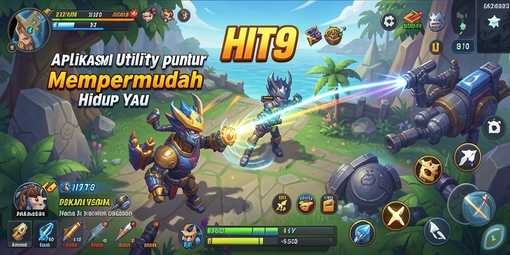 Tampilan antarmuka user-friendly aplikasi HIT9 yang modern.