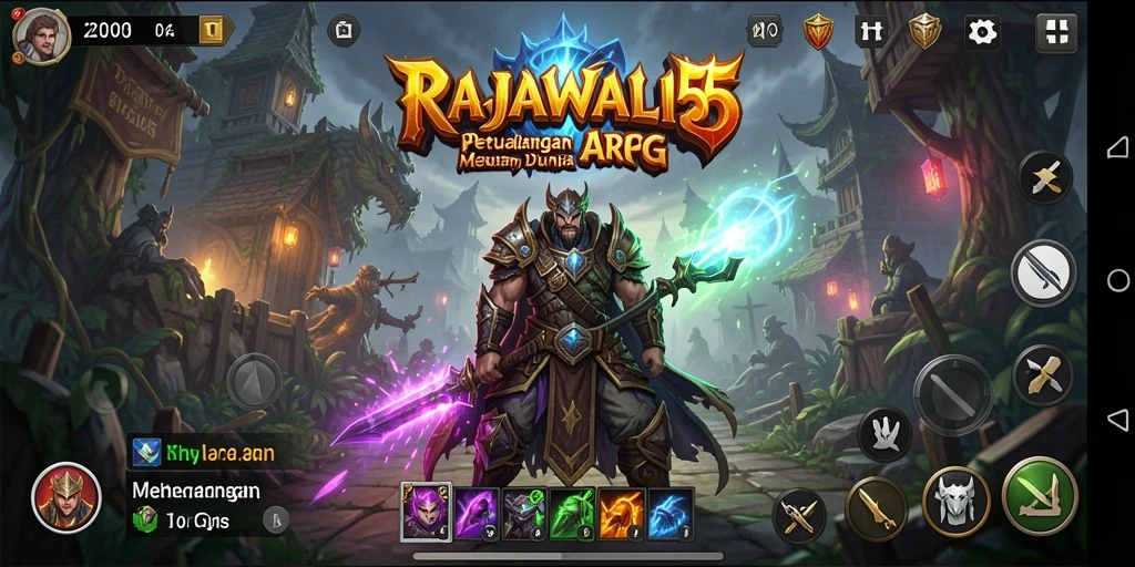Tampilan menarik dari gameplay ARPG RAJAWALI55 yang penuh aksi.