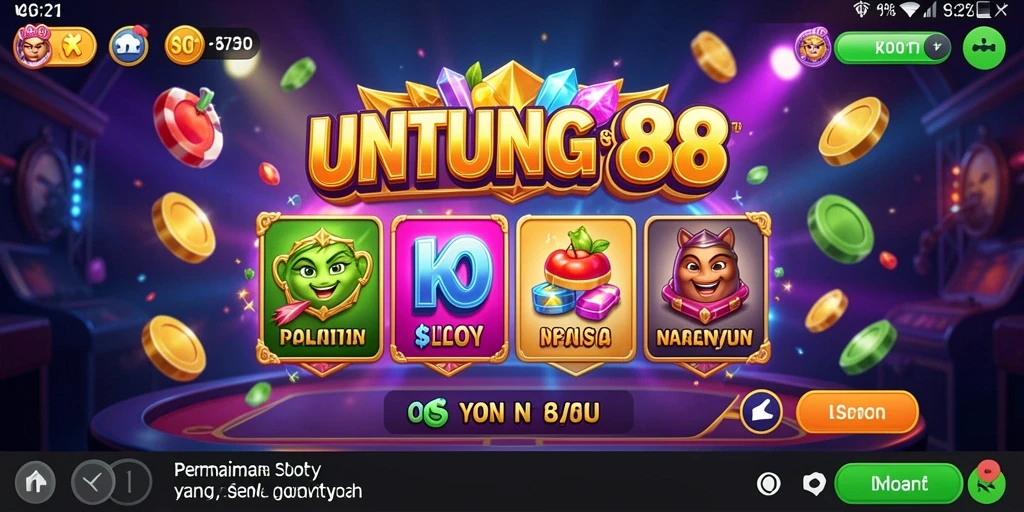 Tangkapan layar utama UNTUNG88 yang menampilkan gameplay Slot yang mendebarkan.