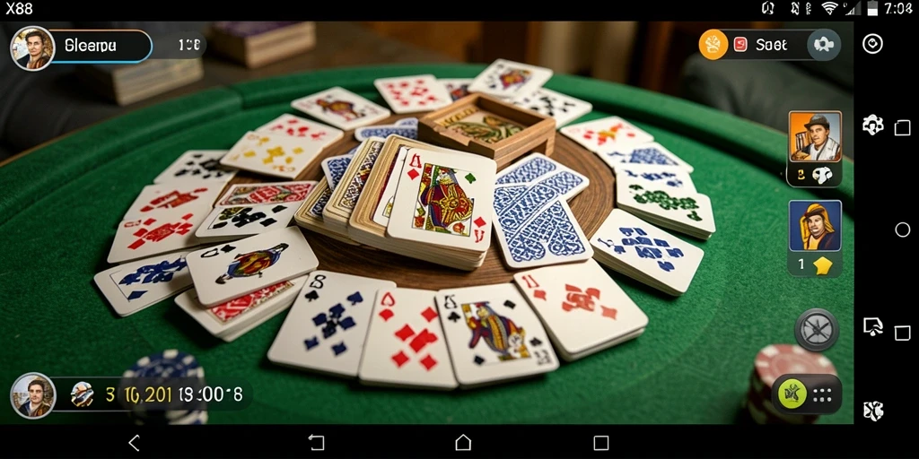 Screenshot gameplay X88 menampilkan suasana seru permainan Gaple.